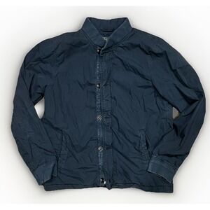 Vtg Abercrombie‎ & Fitch Navy Lined Jacket, Buttons & Zip, No Hood, Men's Size M